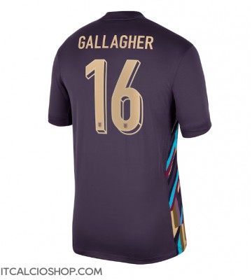 Inghilterra Conor Gallagher #16 Seconda Maglia Europei 2024 Manica Corta